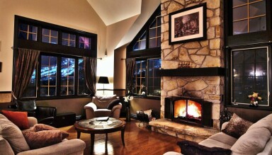 Cottage, Fireplace, Indoors, Living Room, Home Decor, Interior Design, Hearth