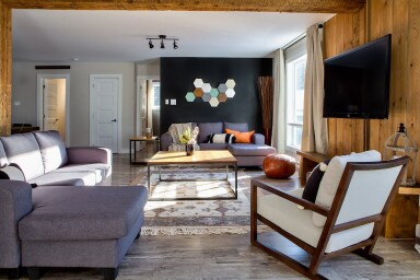 Québec, Design D'intérieur, Décoration D'intérieur, Salon, Table, Moniteur, Écran