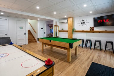 Québec, Meubles, Table, Intérieur, Moniteur, Écran, Table De Billard