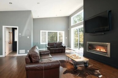 Cottage, Indoors, Interior Design, Fireplace, Home Decor, Hearth, Living Room
