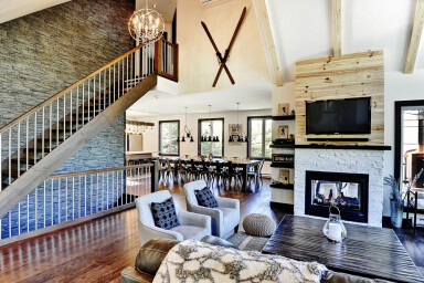 Nature,, Indoors, Living Room, Interior Design, Wood, Staircase, Table