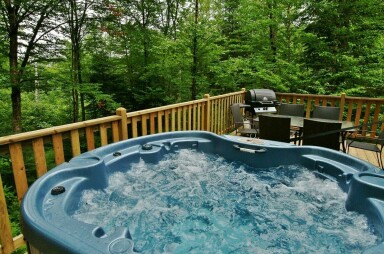 Chalet, Baignoire, Bain À Remous, Maison, Logement, Véranda, Terrasse