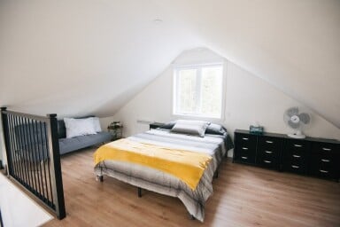 Canada, Maison, Logement, Intérieur, Loft, Design D'intérieur, Lit