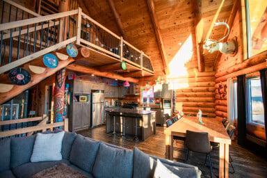 Nature,, Interior Design, Wood, Living Room, Housing, Staircase, Loft