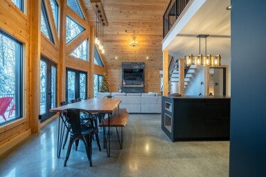 Québec, Design D'intérieur, Bois, Plancher, Plancher, Bois Dur, Table À Manger
