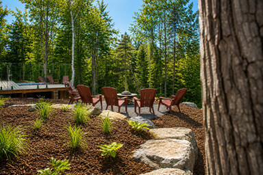 Québec, Nature, Plein Air, Paysage, Jardin, Chaise, Herbe