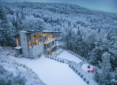Québec, Arbre, Bâtiment, Sapin, Hôtel, Centre De Villégiature, Paysage