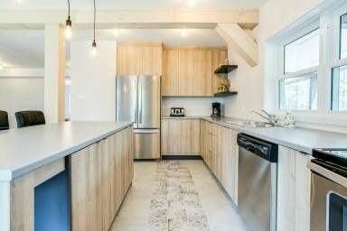 Québec, Intérieur, Design D'intérieur, Cuisine, Sol, Bois, Décoration D'intérieur