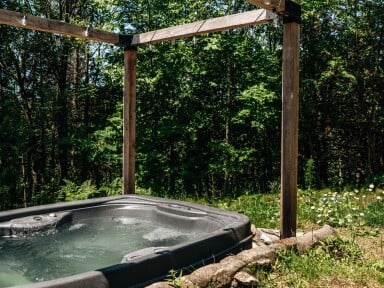 Québec, Baignoire, Bain À Remous, Logement, Véranda, Plante, Végétation