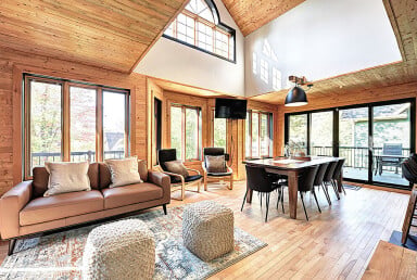 Québec, Interior Design, Wood, Penthouse, Table, Home Decor, Living Room