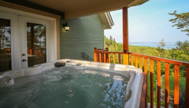 Canada, Baignoire, Logement, Véranda, Bain À Remous, Paysage, Design D'intérieur