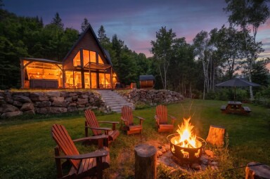 Québec, Fire, Flame, Shelter, Housing, Bonfire, Chair
