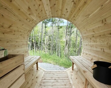 Canada, Indoors, Interior Design, Wood, Sauna