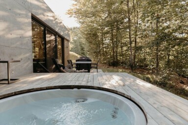 Québec, Baignoire, Bain À Remous, Adulte, Femme, Personne, Femme