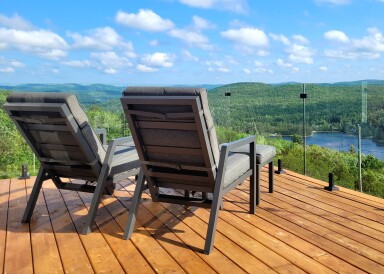 Québec, Nature, Extérieur, Paysage, Chaise, Bois, Design D'intérieur